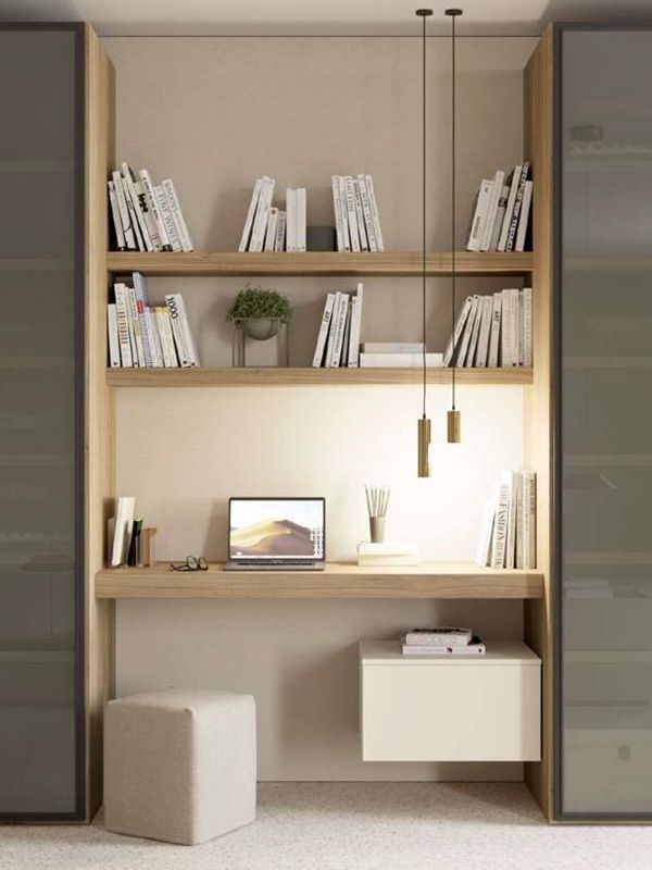 Spazio Home Office 5 Configurazione mensole e scrivania come da foto -  librerie / mensole - soggiorno