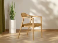 Sedia TREE con braccioli<br />Legno massello<br />L 50x H 82 cm